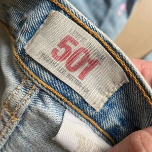 Levi’s 501 Splattered Straight Legged Jeans